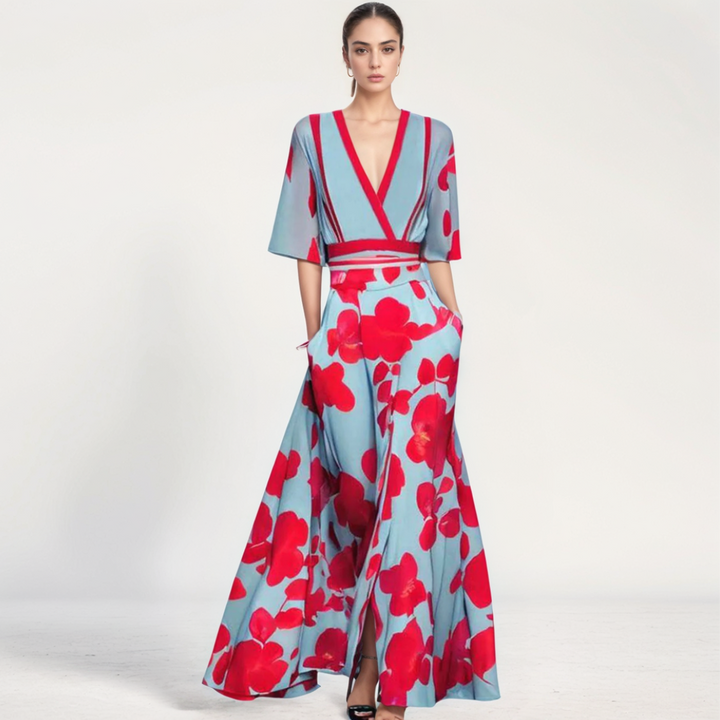 Amelie | Elegant Floral Maxi Dress