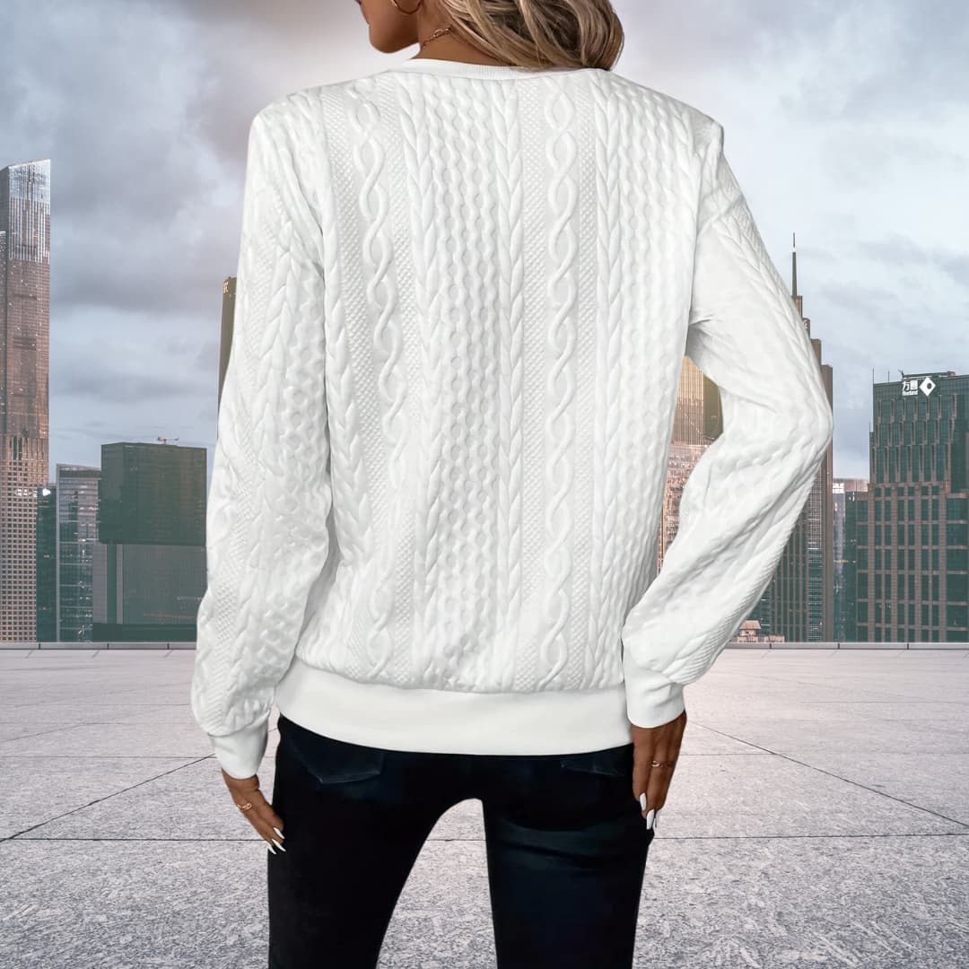 Ethel | Cable-Knit Zipper Sweater