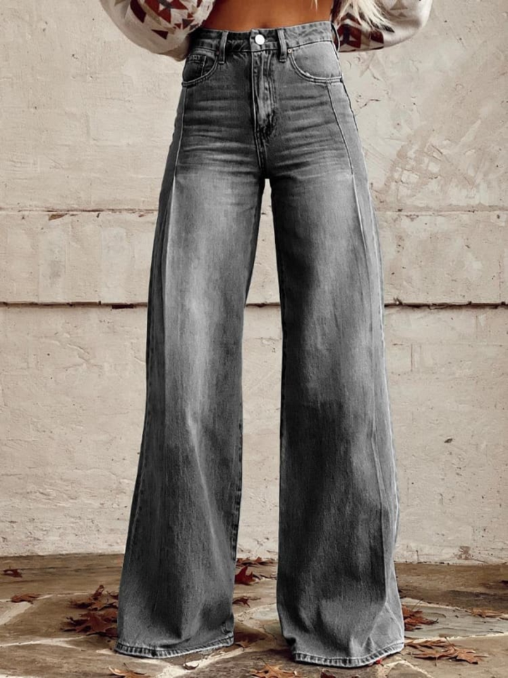 Bowie | Retro Wide-Leg Denim Trousers