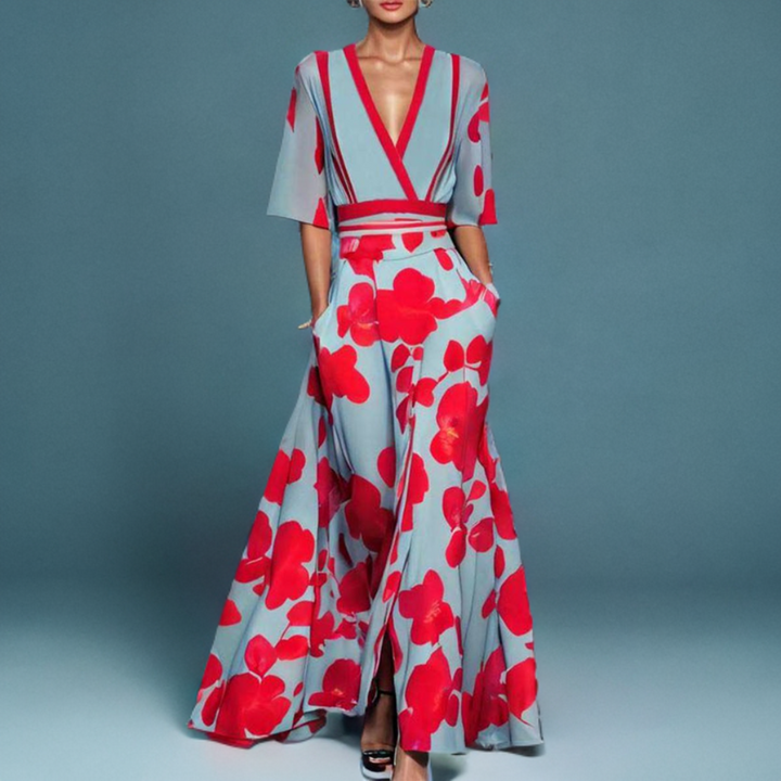 Amelie | Elegant Floral Maxi Dress